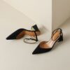 Buy CHIKO Jalessa Pointy Toe Block Heels Slingback Shoes online shopping cheap