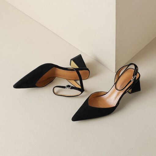 Buy CHIKO Jalessa Pointy Toe Block Heels Slingback Shoes online shopping cheap