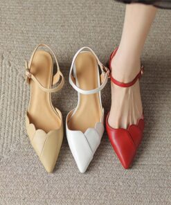 CHIKO Jaliya Pointy Toe Block Heels Slingback Shoes