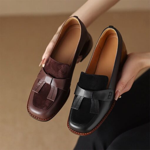 Buy CHIKO Jalysa Square Toe Block Heels Loafers Shoes online shopping cheap