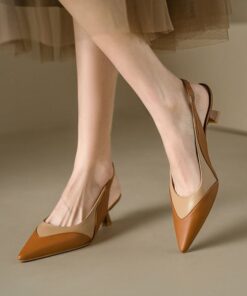 CHIKO Jamara Pointy Toe Kitten Heels Slingback Shoes