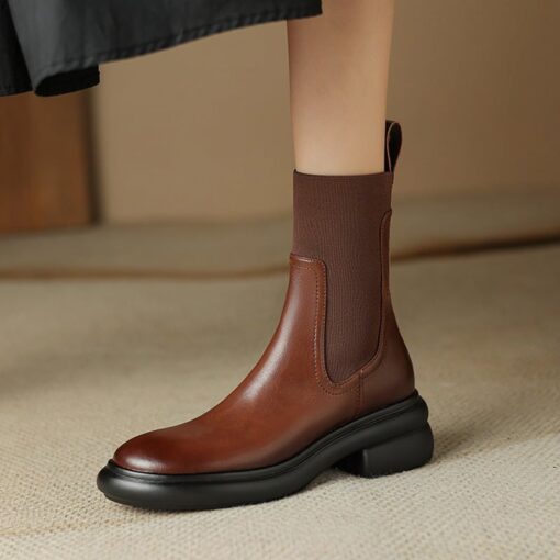 Buy CHIKO Jameela Round Toe Block Heels Ankle Boots online shopping cheap