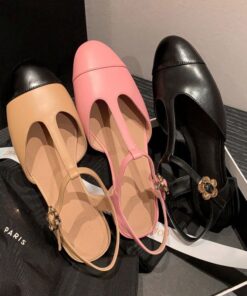 CHIKO Jameisha Round Toe Block Heels T-Strap Shoes
