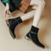 Buy CHIKO Jamelia Round Toe Block Heels Ankle Boots online shopping cheap