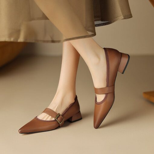 Buy CHIKO Jamie-Lynn Pointy Toe Block Heels Mary Jane Shoes online shopping cheap