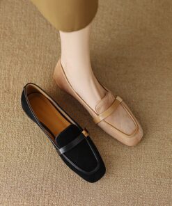 CHIKO Jammie Square Toe Block Heels Loafers Shoes