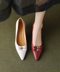 CHIKO Jatara Pointy Toe Kitten Heels Pumps Shoes