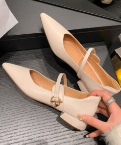 CHIKO Jayanna Pointy Toe Block Heels Mary Jane Shoes