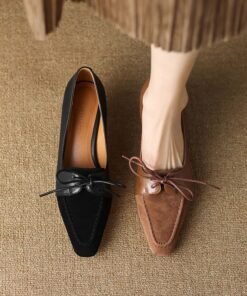 CHIKO Jenaya Square Toe Kitten Heels Oxfords Shoes