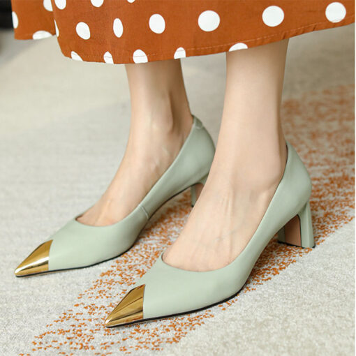 Buy CHIKO Jenika Pointy Toe Chunky Heels Pumps Shoes online shopping cheap
