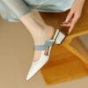 Buy CHIKO Jericka Pointy Toe Block Heels Clogs/Mules Shoes online shopping cheap