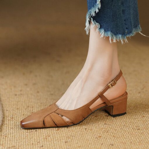 Buy CHIKO Jerilyn Square Toe Block Heels Slingback Shoes online shopping cheap