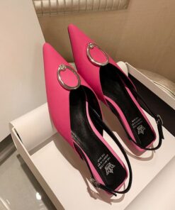 CHIKO Jerri Pointy Toe Kitten Heels Slingback Shoes