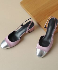 CHIKO Jodi Square Toe Block Heels Slingback Shoes