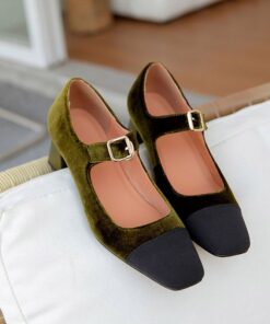 CHIKO Jodie Square Toe Block Heels Mary Jane Shoes