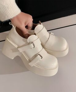 CHIKO Judyann Square Toe Block Heels Oxfords Shoes
