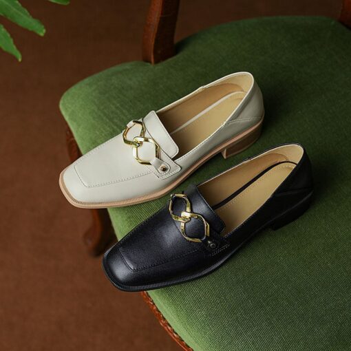 Buy CHIKO Juliana Square Toe Block Heels Loafers Shoes online shopping cheap