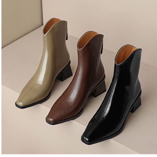 Buy CHIKO Kae Square Toe Block Heels Ankle Boots online shopping cheap