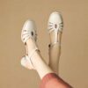 Buy CHIKO Kaelie Round Toe Block Heels T-Strap Shoes online shopping cheap