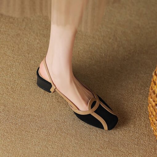 Buy CHIKO Kailen Square Toe Block Heels Slingback Shoes online shopping cheap