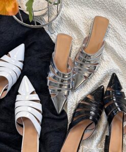 CHIKO Kailie Pointy Toe Block Heels Clogs/Mules Shoes