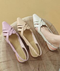 CHIKO Kaleena Square Toe Block Heels Slingback Shoes