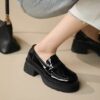 Buy CHIKO Kamalynne Round Toe Block Heels Loafers Shoes online shopping cheap