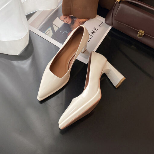 Buy CHIKO Kanda Pointy Toe Chunky Heels Pumps Shoes online shopping cheap