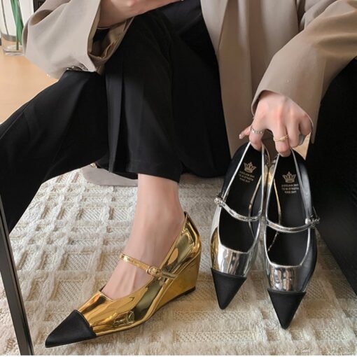 Buy CHIKO Karleen Pointy Toe Wedge Mary Jane Shoes online shopping cheap