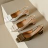 Buy CHIKO Kassey Square Toe Block Heels Slingback Shoes online shopping cheap