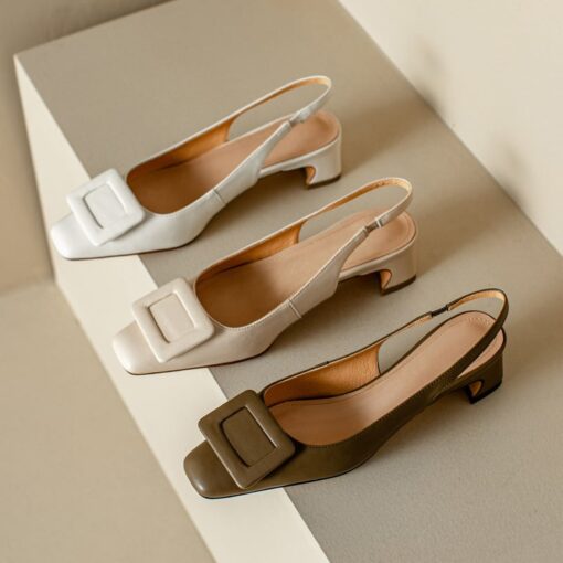 Buy CHIKO Kassey Square Toe Block Heels Slingback Shoes online shopping cheap