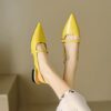 CHIKO Kassidee Pointy Toe Block Heels Slingback Shoes
