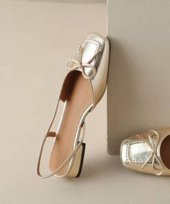 CHIKO Kassidi Square Toe Block Heels Slingback Shoes