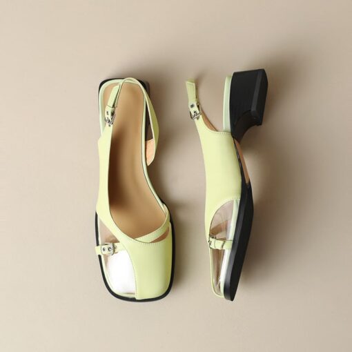 Buy CHIKO Kaycee Square Toe Block Heels Slingback Shoes online shopping cheap