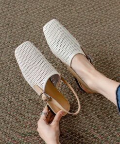 CHIKO Kayli Square Toe Block Heels Slingback Shoes