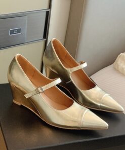 CHIKO Kaylia Pointy Toe Wedge Mary Jane Shoes