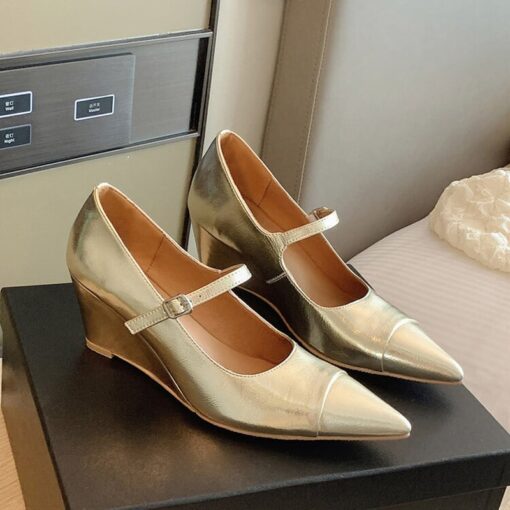 Buy CHIKO Kaylia Pointy Toe Wedge Mary Jane Shoes online shopping cheap