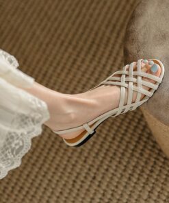 CHIKO Keneisha Open Toe Block Heels Flats Sandals