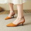 CHIKO Kenyata Square Toe Kitten Heels Pumps Shoes