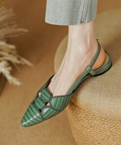 CHIKO Keshia Pointy Toe Block Heels Slingback Shoes