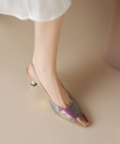 CHIKO Keyandra Square Toe Stiletto Slingback Shoes