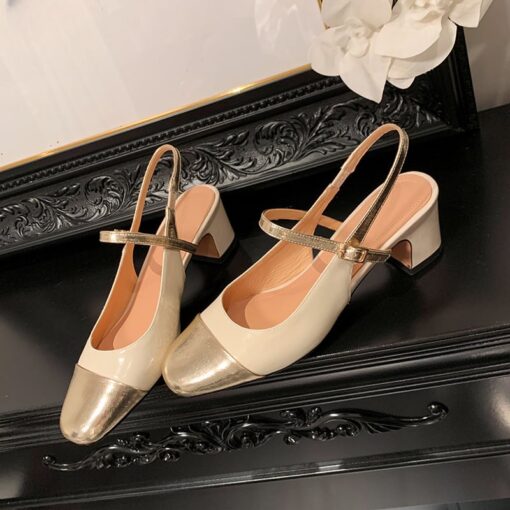 Buy CHIKO Keyona Square Toe Block Heels Slingback Shoes online shopping cheap