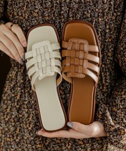 CHIKO Kiriann Open Toe Block Heels Slides Sandals