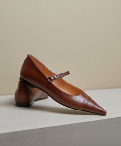 CHIKO Kulwa Pointy Toe Block Heels Mary Jane Flats
