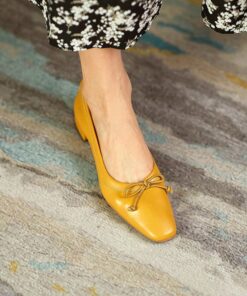 CHIKO Kwashi Square Toe Block Heels Pumps Shoes