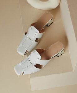 CHIKO Kyah Square Toe Block Heels Clogs/Mules Shoes