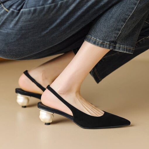 Buy CHIKO Ladeidra Pointy Toe Block Heels Slingback Shoes online shopping cheap