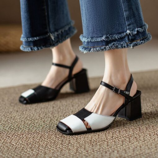 Buy CHIKO Lajuliette Square Toe Block Heels Slingback Shoes online shopping cheap
