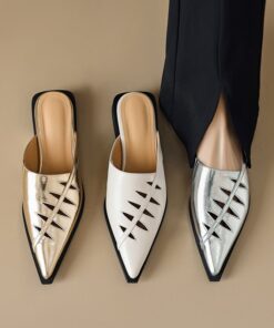 CHIKO Lakaya Pointy Toe Block Heels Clogs/Mules Shoes