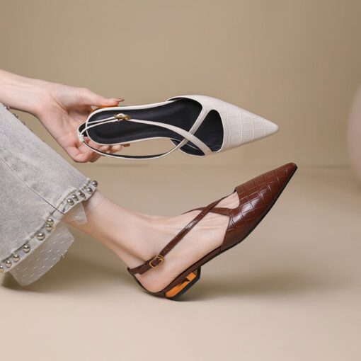 Buy CHIKO Lakendra Pointy Toe Block Heels Slingback Shoes online shopping cheap